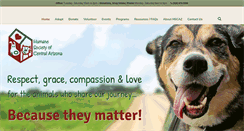 Desktop Screenshot of humanesocietycentralaz.org