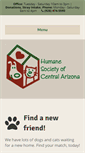 Mobile Screenshot of humanesocietycentralaz.org