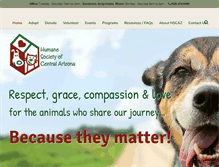 Tablet Screenshot of humanesocietycentralaz.org